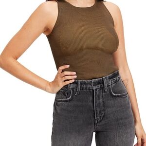 Good American Angled Ribbed Bodysuit